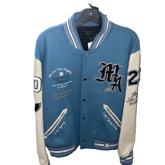 Blue Varsity Oversized Amiri Jacket